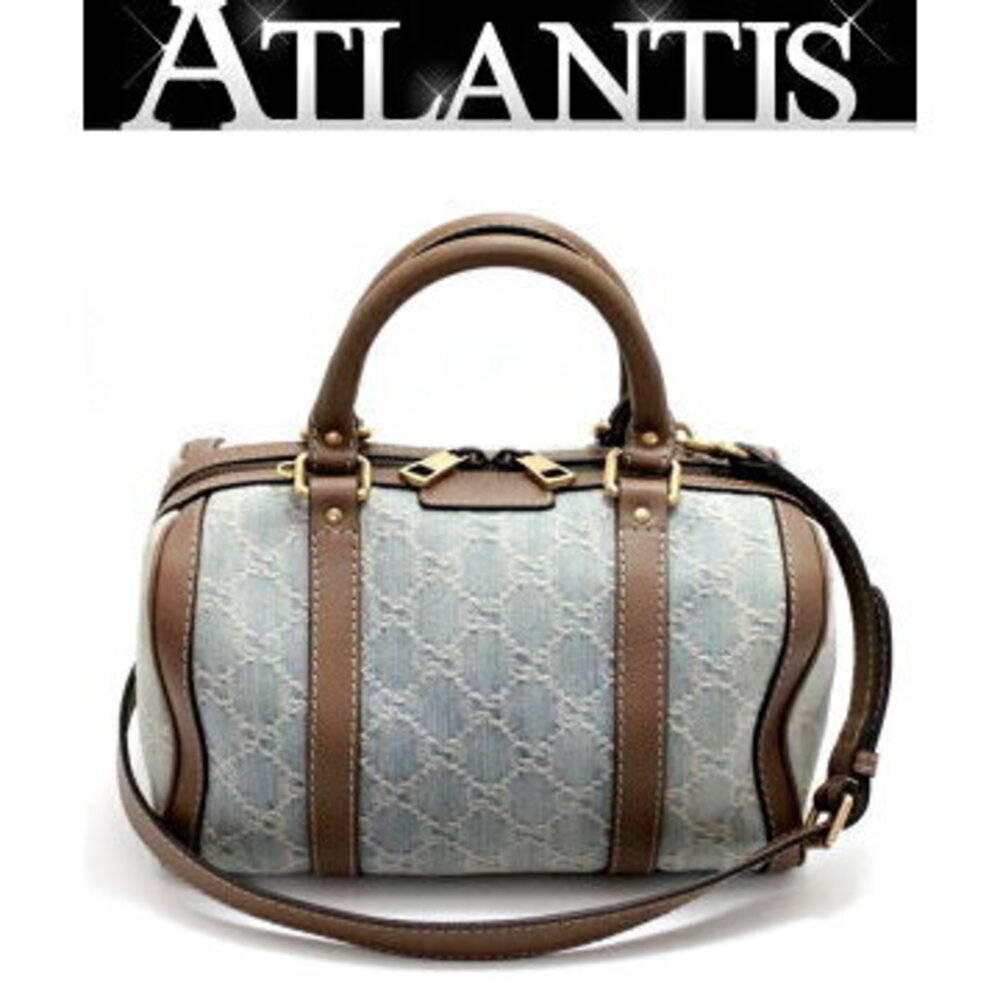 Gucci Boston Bag Denim Brown